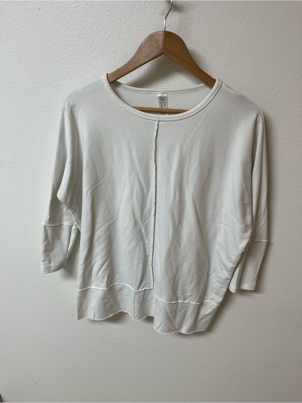 SPANX white Center-Seam Crewneck Sweatshirt women’s size XS